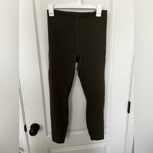 Instill high rise tight 25” olive green